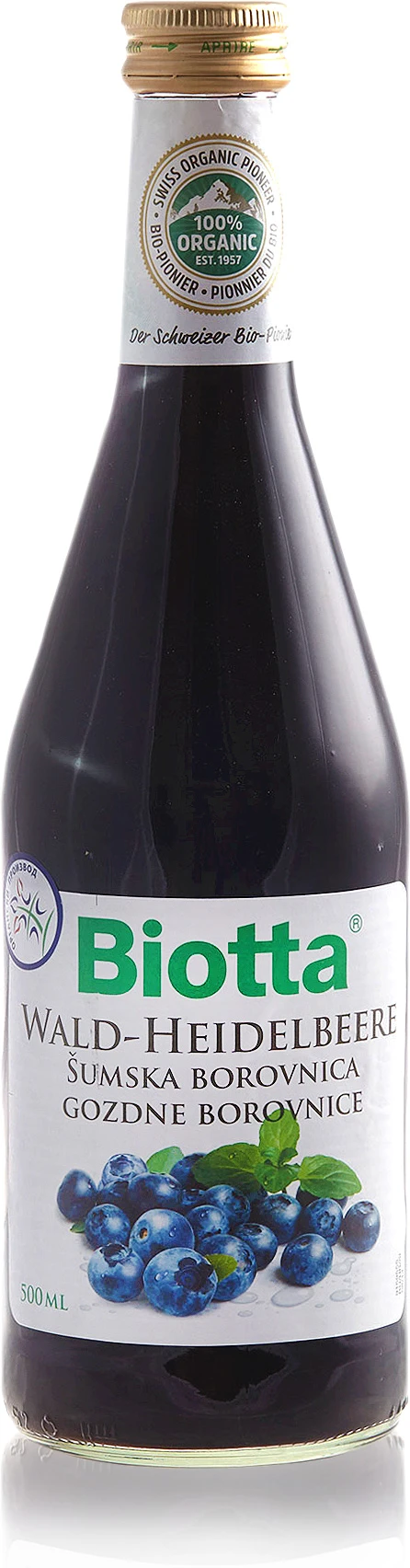 Mutni voćni nektar od šumskih borovnica (organski proizvod) 500 ml Biotta 